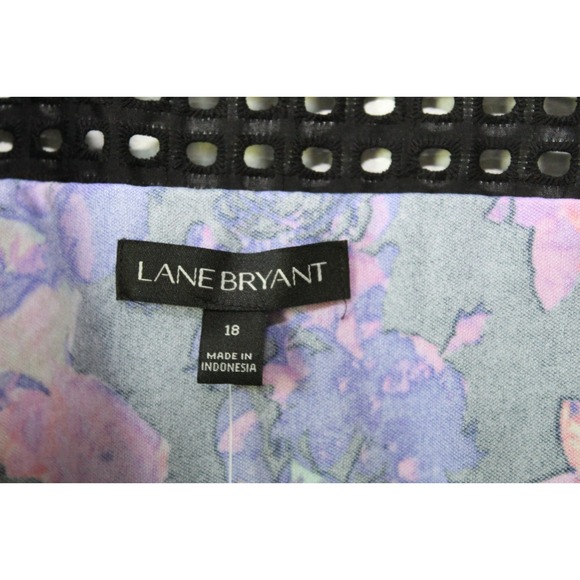 NWT Lane Bryant Perforated Eyelet Dress Black Multicolor Plus Size 18 H12952 - Picture 5 of 11